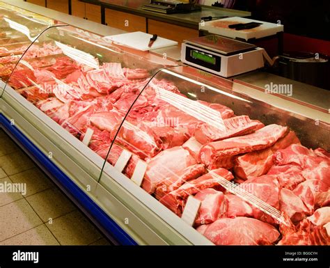 Selection Of Quality Meat At A Butcher Shop Stock Photo Alamy
