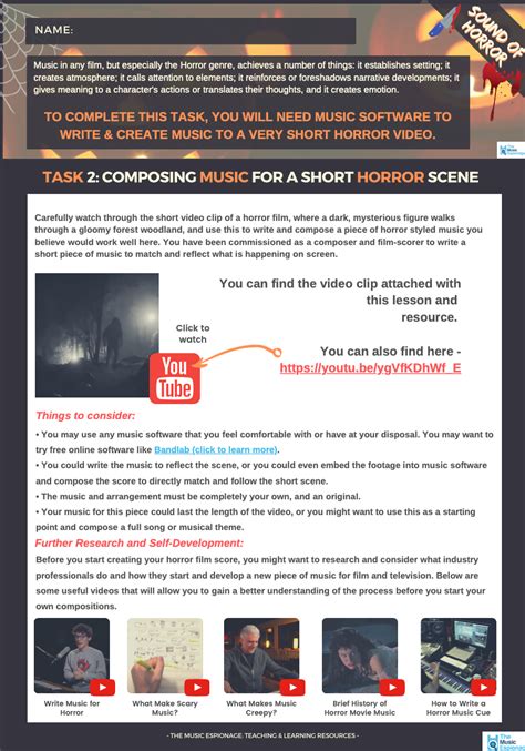 Music And Sound In Horror Films Full Lessons Distance Learning Teaching Resources