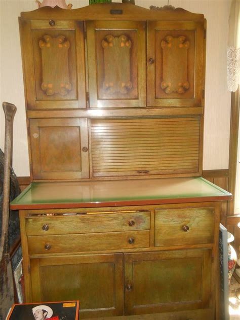 Been looking last two months for quality reasonably priced kitchen cabinets since house needs remodel almost everywhere. ANTIQUE MARSH HOOSIER CABINET HIGH POINT NC STENCILED TAMBOUR DOOR ENAMEL TOP | Online kitchen ...