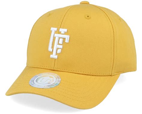 Kids Spinback Youth Baseball Cap Yellow Adjustable Upfront Caps