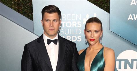 scarlett johansson and colin jost dealing with being apart while working