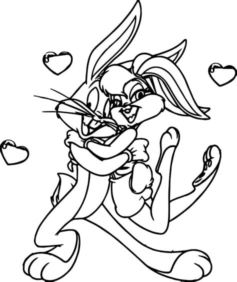Desenhos De Lola Bunny Com Pernalonga Para Colorir E Imprimir