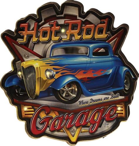 Led Metal Bar Sign Hot Rod Garage Graygoose Products Limited Hot