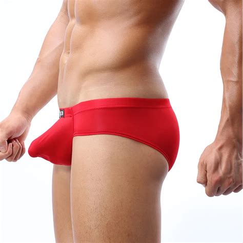 buy sexy men underwear ice silk briefs shorts low waist panties solid