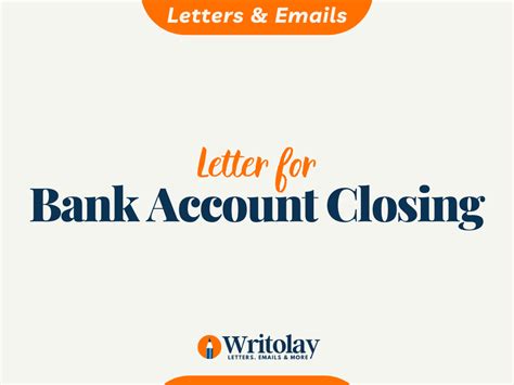 Bank Account Closing Letter Sample Format In Word Request Letter For