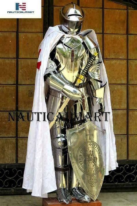 Armour Medieval Knight Crusader Full Suit Of Armor Collectible Knight