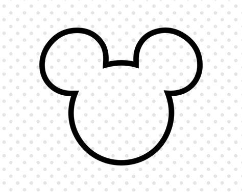 Mickey Mouse SVG Outline PNG EPS Cut Files Layered - Etsy Finland