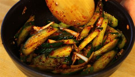 Oke's korean cucumber pickles are a standard korean side dish, often served with korean bbq as part of the banchan dishes. Spicy Cucumber Side Dish - Shincheonji Church of Jesus