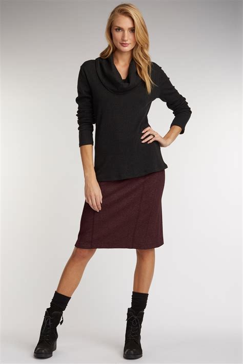 tailored pencil skirt fashion cowl cowl neck pullover skirt fashion