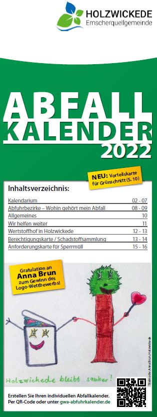 Verteilung Der Abfallkalender 2022 Gemeinde Holzwickede