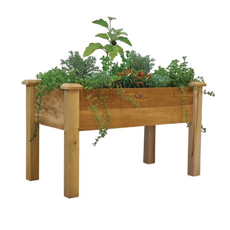 Gronomics 48 In W X 30 In H Rustic Red Rustic Cedar Raised Planter Box