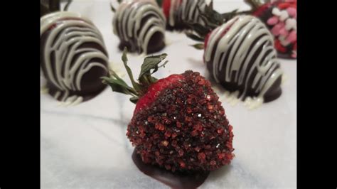 Line a sheet pan with parchment or waxed paper. HOW TO: Make and Decorate Chocolate Covered Strawberries ...