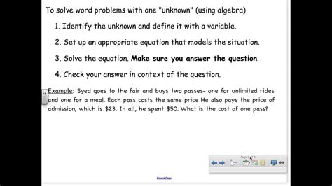 Two Step Equation Word Problems Youtube