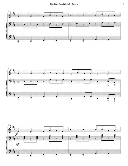 The Can Can Violin Free Music Sheet