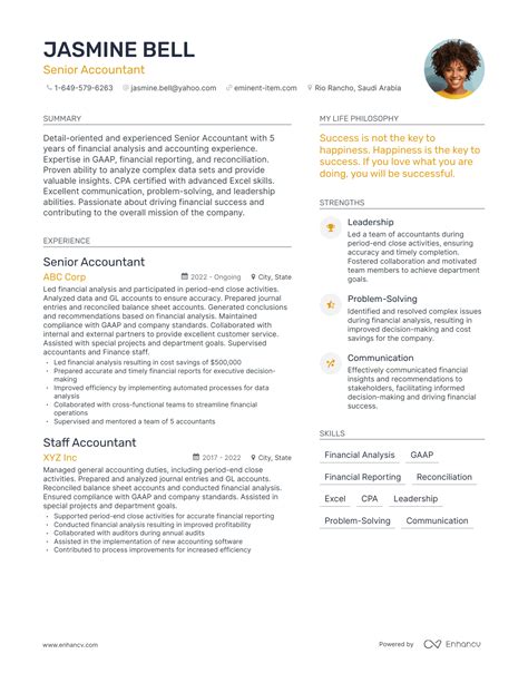 Senior Accountant Resume Examples How To Guide For