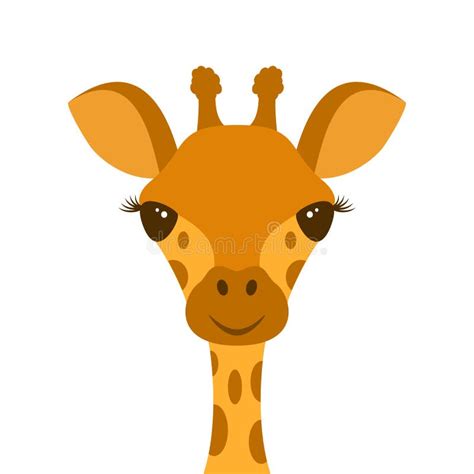 Cute Giraffe Head Cartoon Stock Illustration Illustration Of Neck