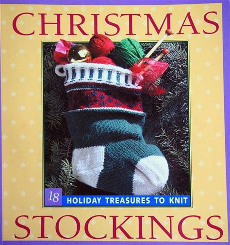 Christmas Stockings 18 Holiday Treasures To Knit Paperback Etsy Knitting Books Vintage