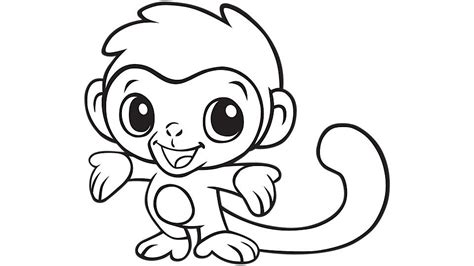 Cute Baby Monkey Drawing At Getdrawings Free Download