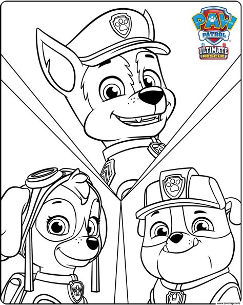 Coloriage Pat Patrouille Ultimate Rescue - JeColorie.com