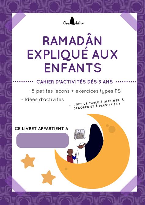 Deux Petits Cahiers Dactivités Pour Ramadan Gratuit Cahier D