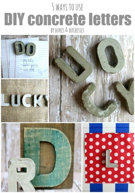 5 Ways to Use DIY Concrete Letters - Dukes and Duchesses