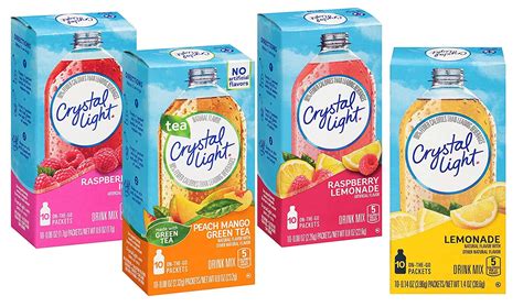 Crystal Light 4 Favorite Flavors Sugar Free On The Go Drink Mix Variety