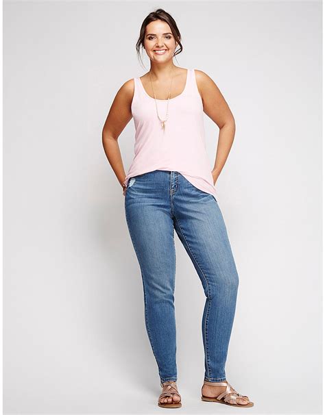 skinny jean with tighter tummy technology by lane bryant lane bryant plus size women jeans