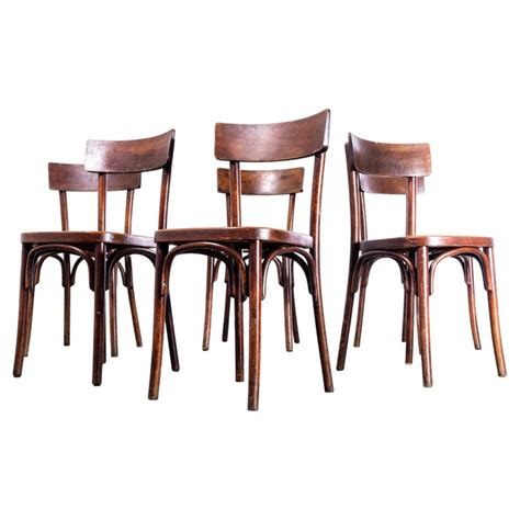 1950s Baumann Bentwood Bistro Dining Chair Single Bar Set Of Six For Sale At 1stdibs