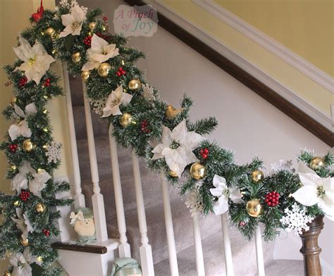 I finally tackled those outdated ugly orange oak stair banisters! Holiday Banister Garland