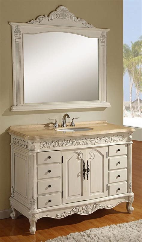 60 double bath vanity in grey with aqua tempered glass top and square sink with polished chrome faucet and mirrors. 48 inch Single Sink Bath Vanity with Cream Marble Top and ...