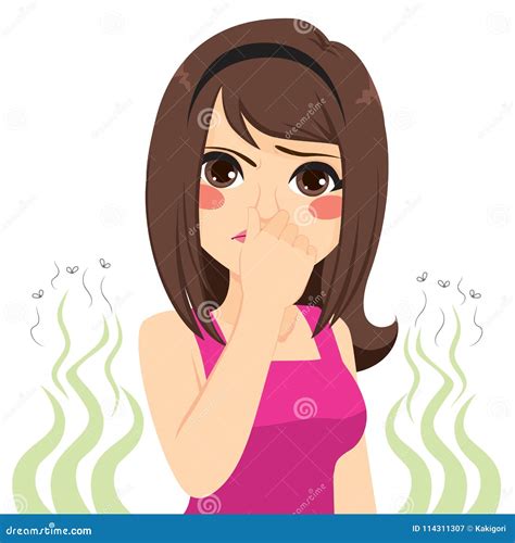 Bad Smell Girl Stock Vector Illustration Of Expression 114311307