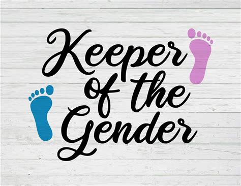 Keeper Of The Gender Cut File Template Png Svg Dxf Ai Layered Etsy