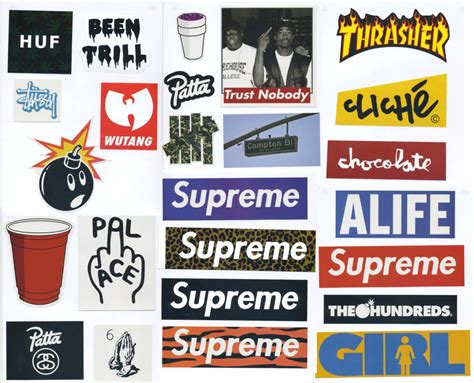 Supreme Sticker Pack 25 Stickers Free Shipping Worldwide Skateboard Vinyl Decal Stickers
