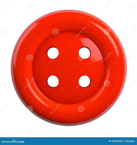 Red Button Isolated On White Background Stock Illustration