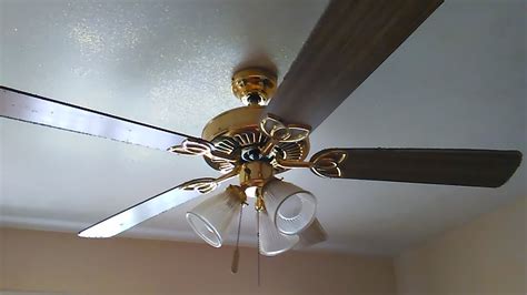 52 Polished Brass Encon Vintage Ceiling Fan 2 Of 2 Youtube