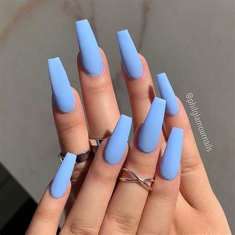 23 Stunning Ways To Wear Baby Blue Nails Fashion Blog Best Acrylic