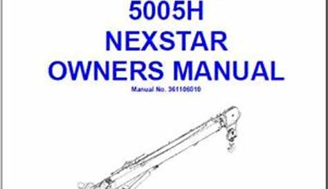 autocrane 6006h owner's manual