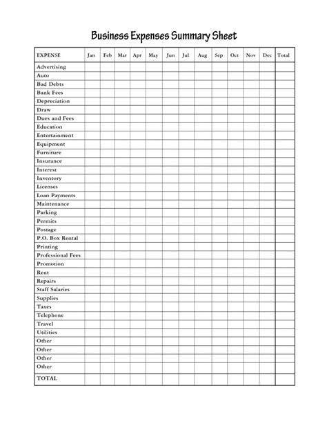 Income And Expense Spreadsheet For Small Business Expenses Self