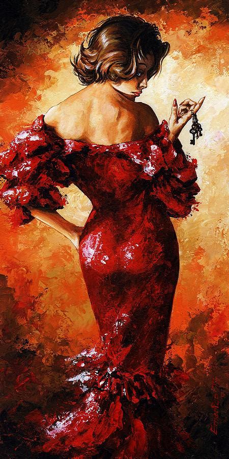 Lady In Red 33 Painting By Emerico Imre Toth Pixels