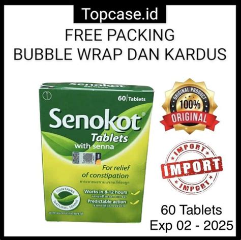 Promo Senokot Tablets With Senna 60 Tablets Obat Sembelit Diskon 35 Di Seller Tiyoshop
