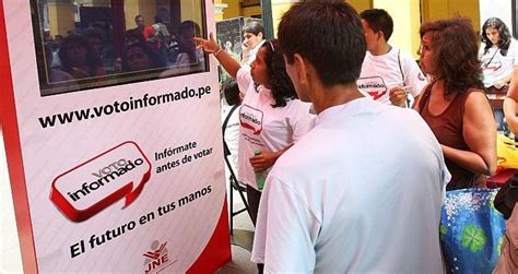 Pertenecemos al proyecto vinculante reconstruyendo ciudadanía voto informado tiene la finalidad de comunicar a ti, joven poblano, y a todas las personas que se. JNE Promueve el Voto Responsable e Informado entre la ...