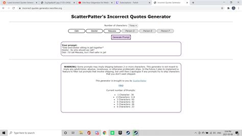 With the quotes generator you can generate thousands of quotes sorted by categories. Scatterpatter\'S Incorrect Quotes Generator - I can make ...