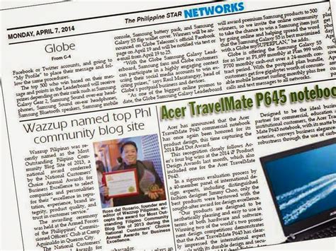 Wazzup Pilipinas Featured In Philippine Star As Top Phl Community Blog Site ~ Wazzup Pilipinas