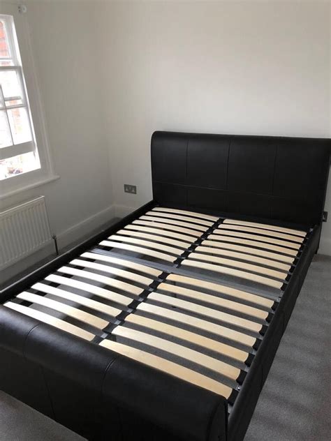 Faux Leather Dreams Dark Brown Double Bed Frame In Hornsey London