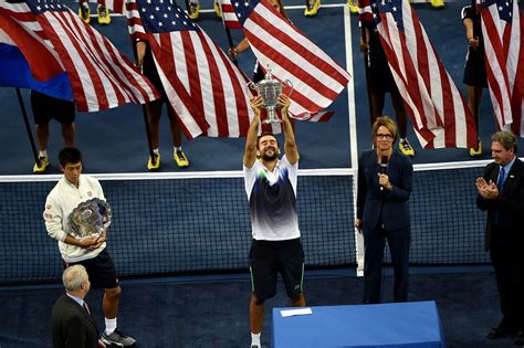 Rahm presented with us open trophy. #Cilic beats #Nishikori to claim the title of the 2014 US ...
