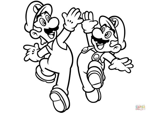 Halloween Mario And Luigi Coloring Pages - Dejanato