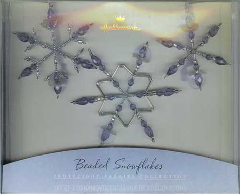 2001 Beaded Snowflakes Violet Frostlight Faeries Qp1732 Hallmark
