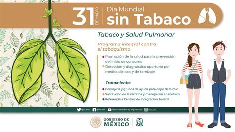 D A Mundial Sin Tabaco Instituto Mexicano Del Seguro Social
