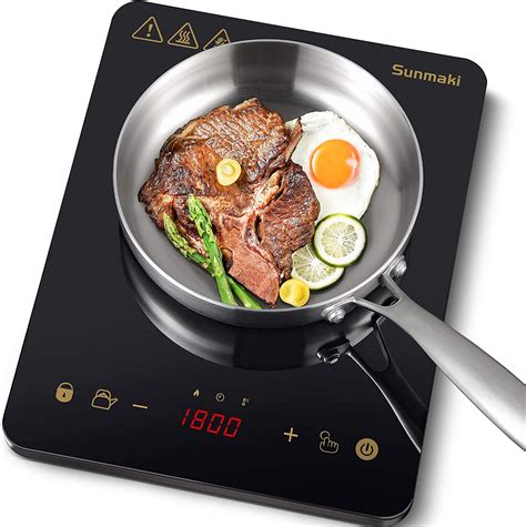 Portable Induction Cooktop1800w Max Induction Cooker With Safety Lock 9 Power Levels And 10
