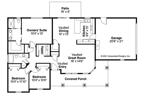 Strathmore Bungalow House Plans One Story House Plans Associated
